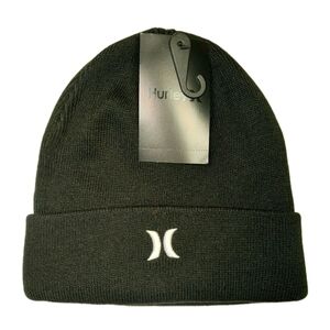 Hurley Icon Cuff Beanie in Black